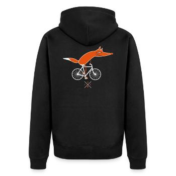Smart cycliste (b) - Veste à capuche bio Premium Unisexe - noir - Dos - Nico (187cm)