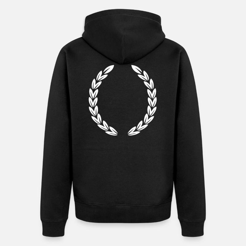 Lorbeerkranz - Unisex Premium Bio Zip Hoodie - Schwarz