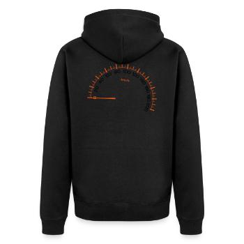 Meter - Unisex Premium Bio Zip Hoodie - Schwarz - Hinten - Nico (187cm)
