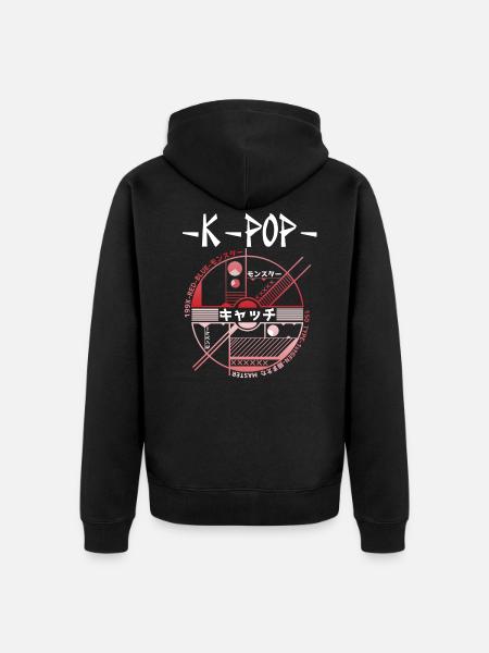 K Pop Style - K-Pop Fashion - Premium økologisk unisex-hettejakke - svart