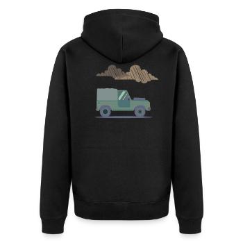 Nuages de véhicules de plein air - Veste à capuche bio Premium Unisexe - noir - Dos - Nico (187cm)