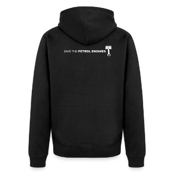 Sauvez les moteurs à essence - Veste à capuche bio Premium Unisexe - noir - Dos - Nico (187cm)