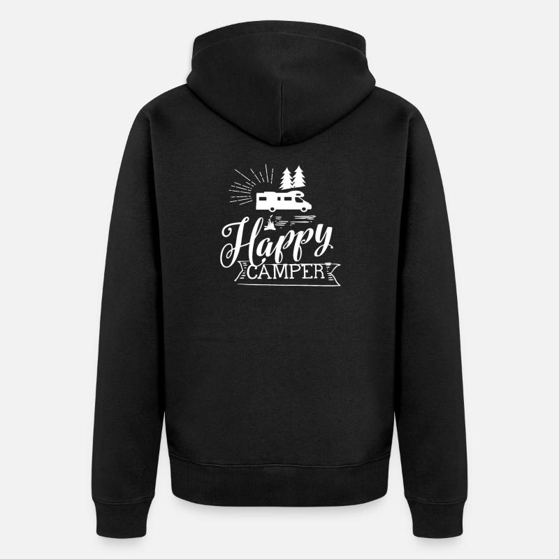 Camping-car - Happy Camper - Veste à capuche bio Premium Unisexe - noir