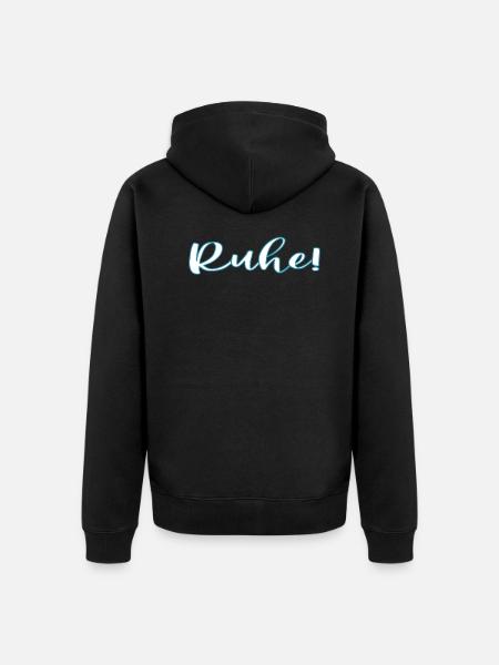 Pscht Ruhe Lehrergeschenk - Unisex Premium Bio Zip Hoodie - Schwarz
