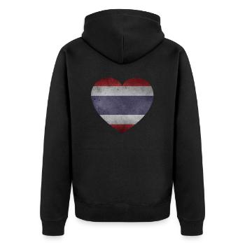 Coeur de Thaïlande - Veste à capuche bio Premium Unisexe - noir - Dos - Nico (187cm)
