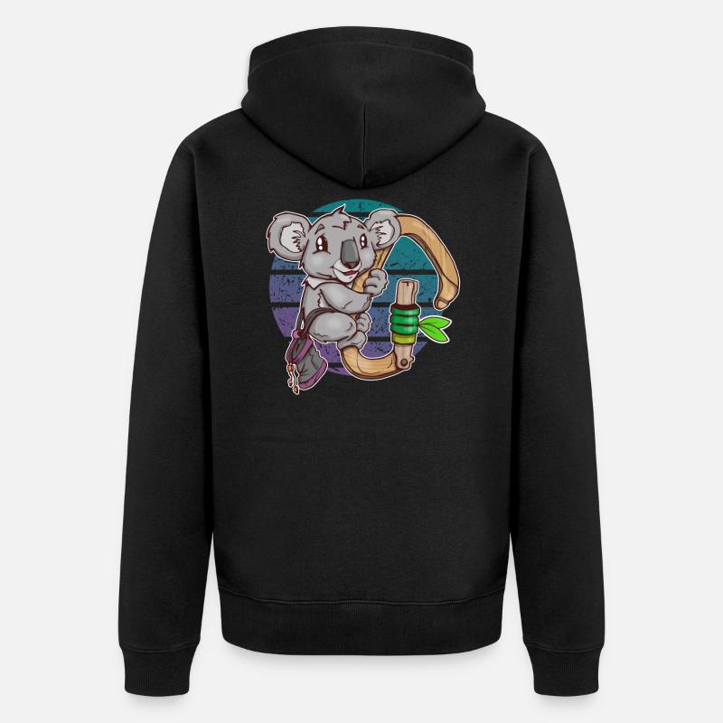 escalade koala bloc - Veste à capuche bio Premium Unisexe - noir