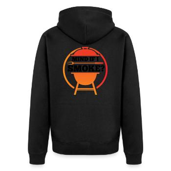 Fumoir barbecue - Veste à capuche bio Premium Unisexe - noir - Dos - Nico (187cm)