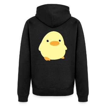 Mignon canard meme poulet coq animal mignon merci poussin - Veste à capuche bio Premium Unisexe - noir - Dos - Nico (187cm)