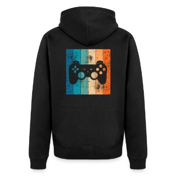 Jeux de jeu gamer Console Jeux rétro cadeau - Veste à capuche bio Premium Unisexe - noir - Dos - Nico (187cm)