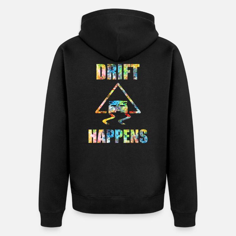 Drift Auto Drift Car Drift Design Drift Fun - Unisex Premium Organic Zip Hoodie - black