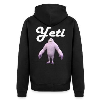 Yeti - Veste à capuche bio Premium Unisexe - noir - Dos - Nico (187cm)