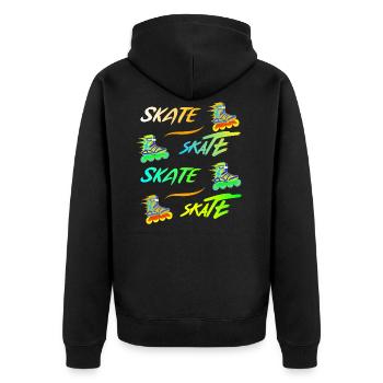 Patiner, patiner, patiner en ligne. - Veste à capuche bio Premium Unisexe - noir - Dos - Nico (187cm)