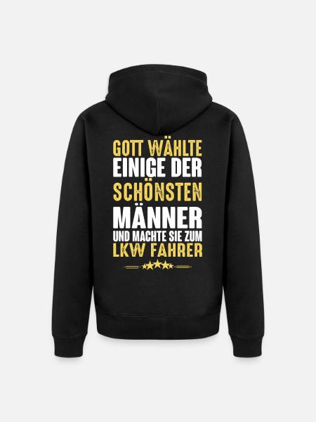 LKW Fahrer - LKW Fahrer - Unisex Premium Bio Zip Hoodie - Schwarz