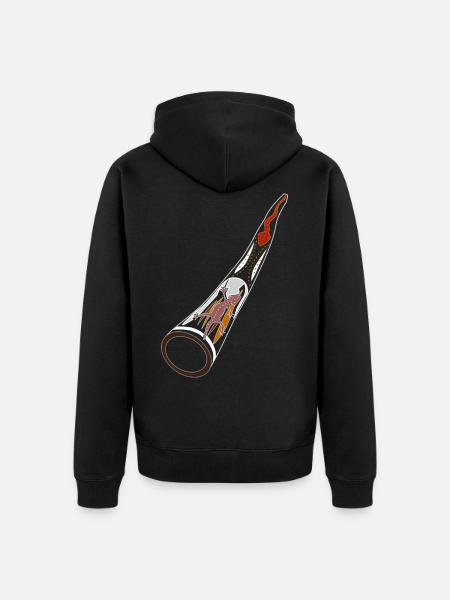 Didgeridoo Didjeridu - Unisex Premium Organic Zip Hoodie - black