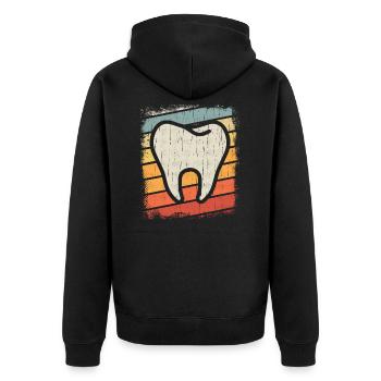 Dentist Doctor Tooth Teeth Dentist Saying Gift - Unisex Premium Organic Zip Hoodie - black - Back - Nico (187cm)