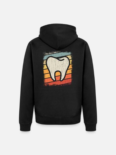 Dentiste Dentiste Dents Dents Dentist Rengaine Cadeau - Veste à capuche bio Premium Unisexe - noir