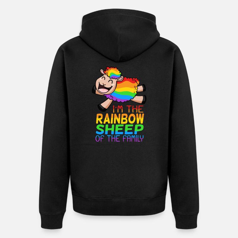 LGBT mouton mignon - Veste à capuche bio Premium Unisexe - noir