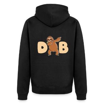 Dancing sloth Dabbing sloth - Unisex Premium Organic Zip Hoodie - black - Back - Nico (187cm)