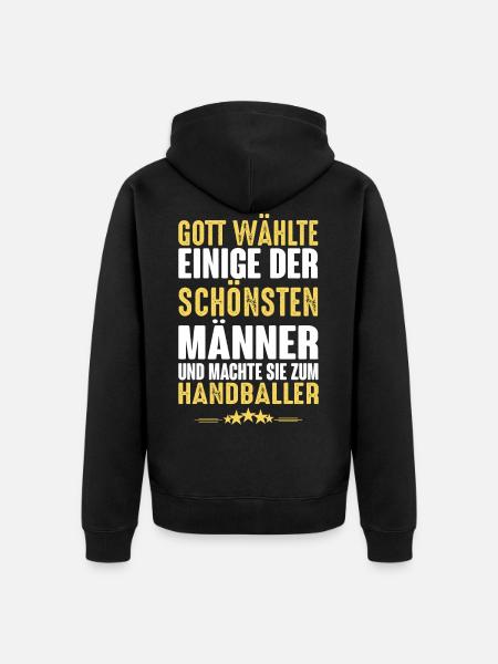 Handball - Handballer - Unisex Premium Bio Zip Hoodie - Schwarz