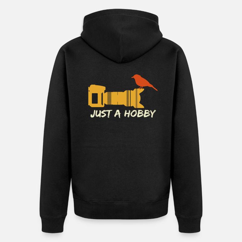 Observation d’oiseaux Un hobby - Veste à capuche bio Premium Unisexe - noir
