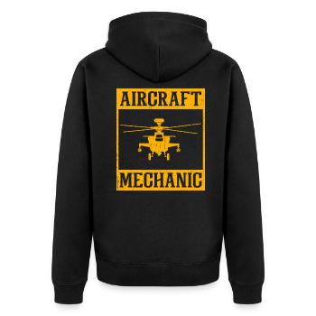 Mécanicien d’aéronefs mécaniciens aéronautiques - Veste à capuche bio Premium Unisexe - noir - Dos - Nico (187cm)