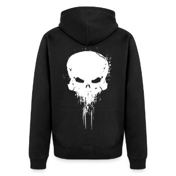 totenkopf motiv - Veste à capuche bio Premium Unisexe - noir - Dos - Nico (187cm)