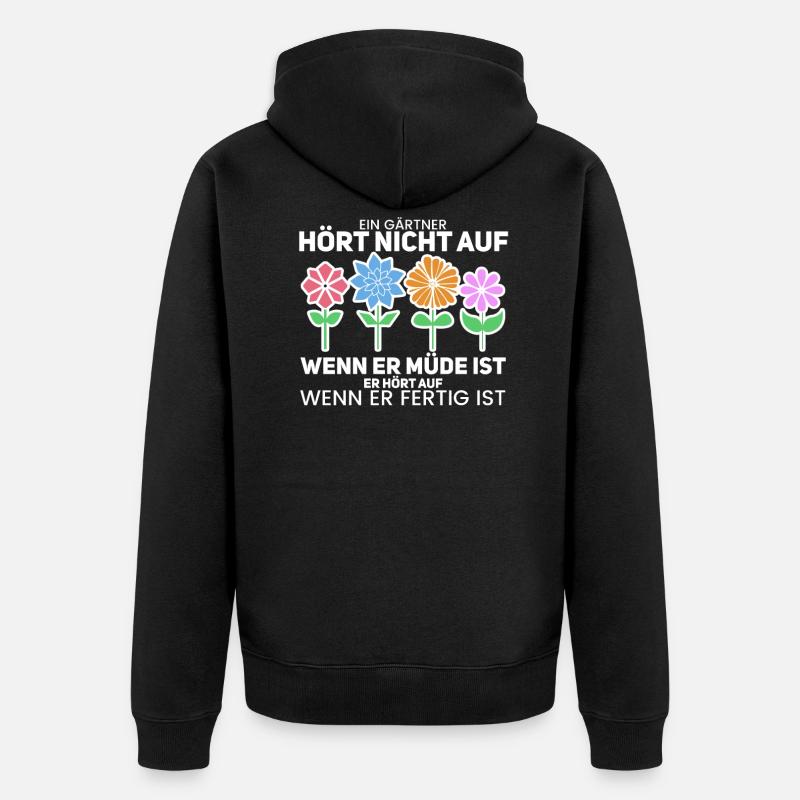 Gärtner - Unisex Premium Bio Zip Hoodie - Schwarz