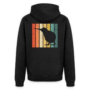 Kiwi Vogel - Veste à capuche bio Premium Unisexe - noir - Dos - Nico (187cm)