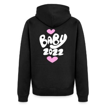 Bébé 2022 - Nouveau-né 2022 Cadeau bébé - Veste à capuche bio Premium Unisexe - noir - Dos - Nico (187cm)
