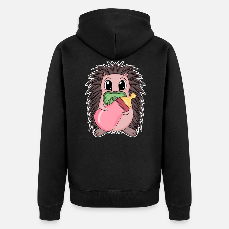 Bébé hérisson - Veste à capuche bio Premium Unisexe - noir