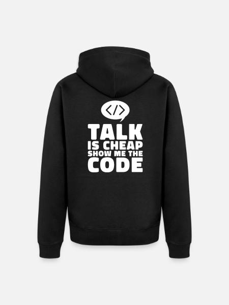 Programmer Coder Software Developer - Unisex Premium Organic Zip Hoodie - black