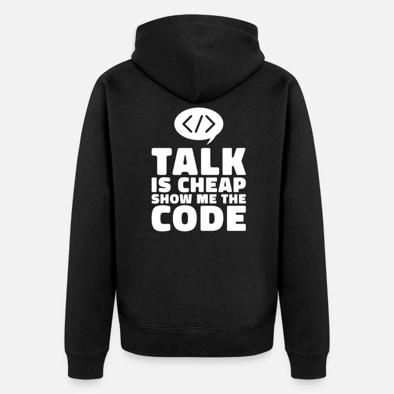 Programmer Coder Software Developer - Unisex Premium Organic Zip Hoodie - black