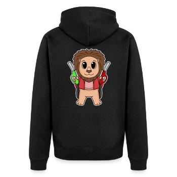 Préposé à la station-service Löwe - Veste à capuche bio Premium Unisexe - noir - Dos - Nico (187cm)