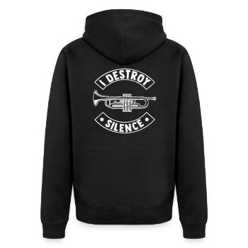 Trompette - Veste à capuche bio Premium Unisexe - noir - Dos - Nico (187cm)