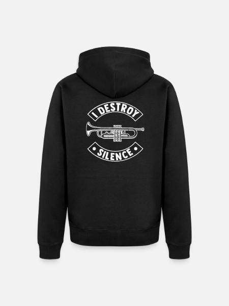 Trumpet - Unisex Premium Organic Zip Hoodie - black