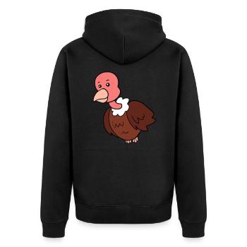 Vautour - Veste à capuche bio Premium Unisexe - noir - Dos - Nico (187cm)