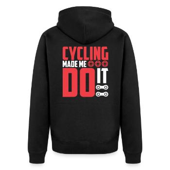 Vélo de route Vélo de route Cyclisme Cycliste - Veste à capuche bio Premium Unisexe - noir - Dos - Nico (187cm)