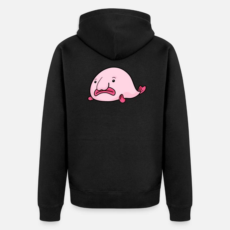 Poisson Blobfish - Veste à capuche bio Premium Unisexe - noir