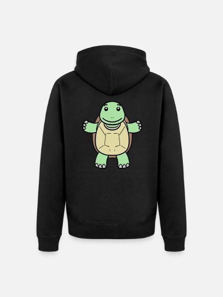 Turtle - Unisex Premium Organic Zip Hoodie - black