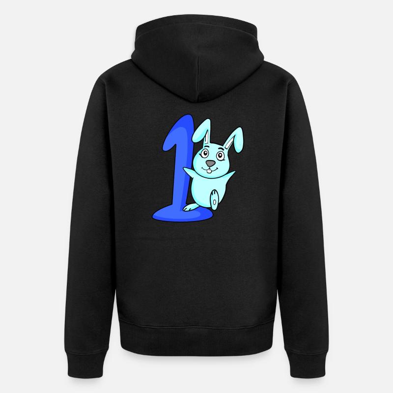 1 an 1 cadeau d’anniversaire - Veste à capuche bio Premium Unisexe - noir