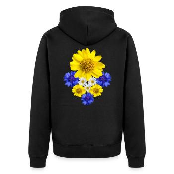 Fleur Fleur florale Fleur vigne bouquet floral - Veste à capuche bio Premium Unisexe - noir - Dos - Nico (187cm)