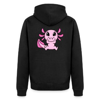 Axolotl - Veste à capuche bio Premium Unisexe - noir - Dos - Nico (187cm)