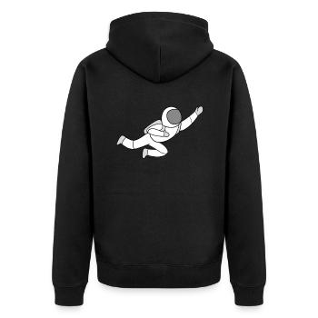 Astronaute - Veste à capuche bio Premium Unisexe - noir - Dos - Nico (187cm)