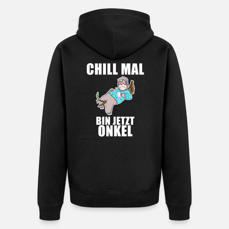 Neffe Onkel Geschenk - Unisex Premium Bio Zip Hoodie - Schwarz