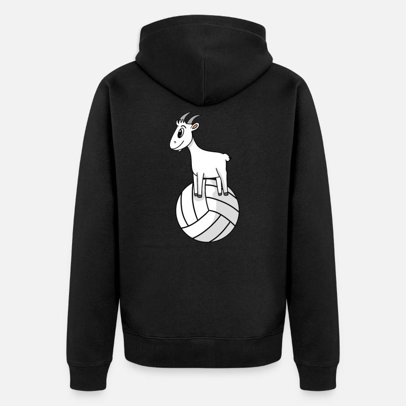 Bock sur volleyball - Chèvre Chèvre - Veste à capuche bio Premium Unisexe - noir