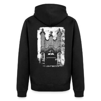Orgel Organist Kirchenorgel - Unisex Premium Bio Zip Hoodie - Schwarz - Hinten - Nico (187cm)