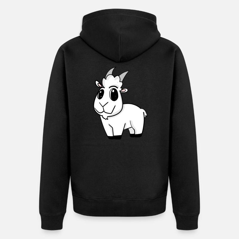 Chèvre Chèvre Buck - Veste à capuche bio Premium Unisexe - noir