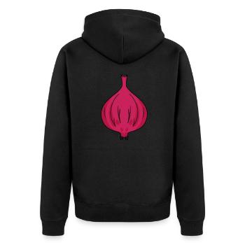 Oignon - Veste à capuche bio Premium Unisexe - noir - Dos - Nico (187cm)