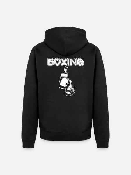Boxing Boxer - Unisex Premium Organic Zip Hoodie - black