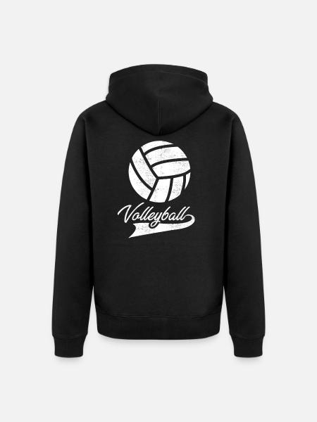 Volleyball - Unisex Premium Organic Zip Hoodie - black